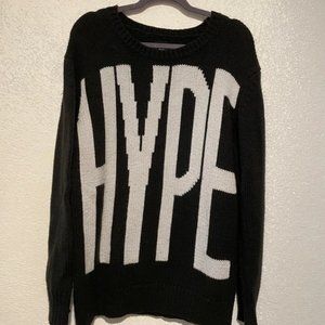 INSIGHT oversized hype logo knit sweater